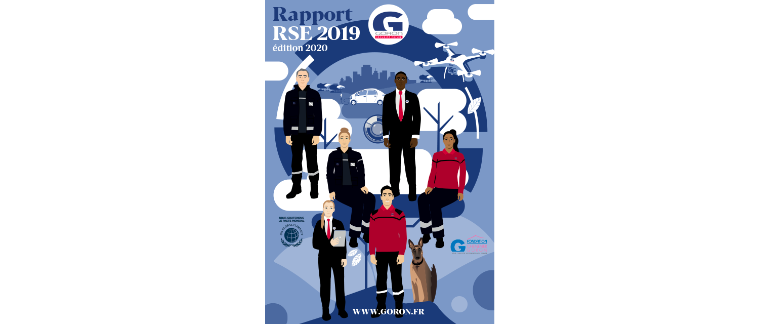 Couverture rapport RSE 2019 Goron